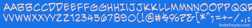 Шрифт EvilgeniusbbReg – розовые шрифты на синем фоне