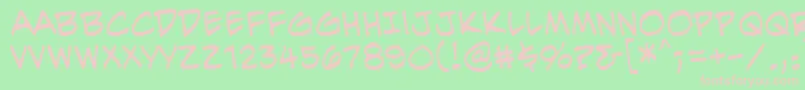 Шрифт EvilgeniusbbReg – розовые шрифты на зелёном фоне
