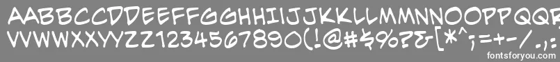 Шрифт EvilgeniusbbReg – белые шрифты на сером фоне