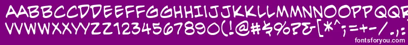 EvilgeniusbbReg Font – White Fonts on Purple Background