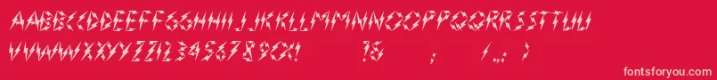 フォントInnerFlasherVersion2.0 – 赤い背景にピンクのフォント