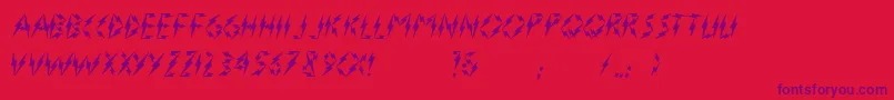 InnerFlasherVersion2.0-Schriftart – Violette Schriften auf rotem Hintergrund