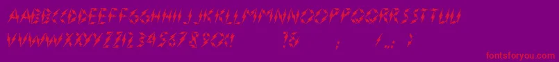 InnerFlasherVersion2.0-Schriftart – Rote Schriften auf violettem Hintergrund