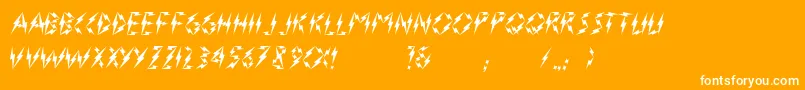 InnerFlasherVersion2.0-Schriftart – Weiße Schriften auf orangefarbenem Hintergrund
