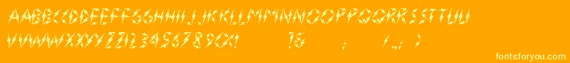 InnerFlasherVersion2.0 Font – Yellow Fonts on Orange Background