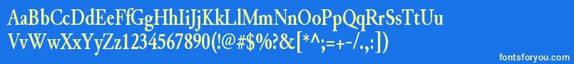 JunicodeBoldcondensed Font – Yellow Fonts on Blue Background