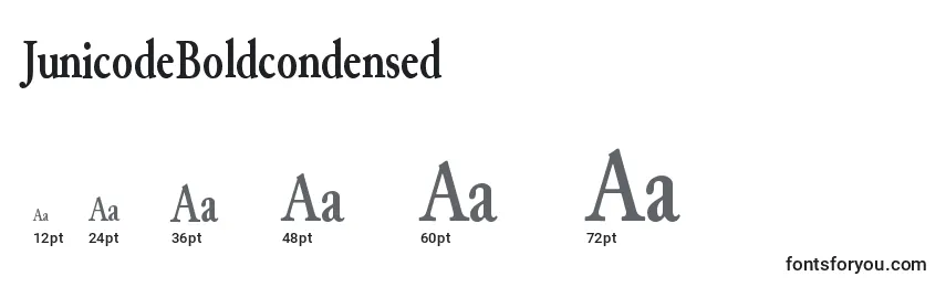 JunicodeBoldcondensed Font Sizes
