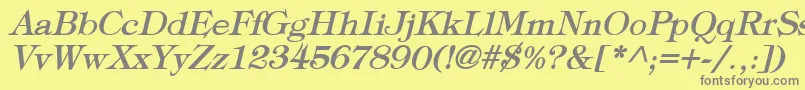 TypographyTimesBoldItalic Font – Gray Fonts on Yellow Background