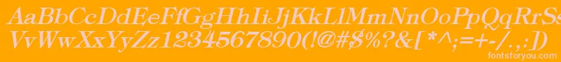 TypographyTimesBoldItalic Font – Pink Fonts on Orange Background