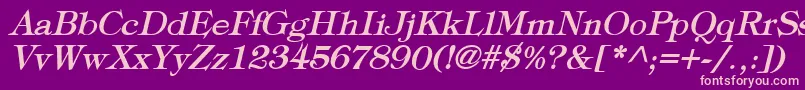 fuente TypographyTimesBoldItalic – Fuentes Rosadas Sobre Fondo Morado