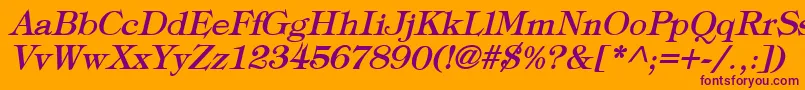 TypographyTimesBoldItalic Font – Purple Fonts on Orange Background