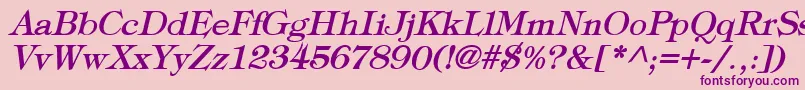 TypographyTimesBoldItalic Font – Purple Fonts on Pink Background