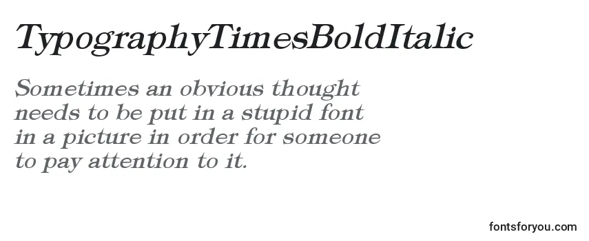 Schriftart TypographyTimesBoldItalic