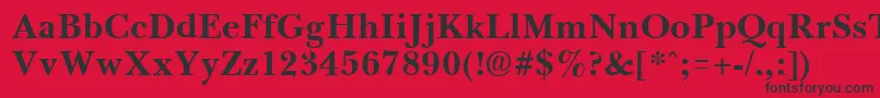 フォントBassetBold – 赤い背景に黒い文字