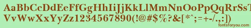 BassetBold Font – Brown Fonts on Green Background