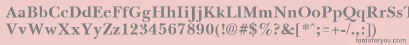 フォントBassetBold – ピンクの背景に灰色の文字