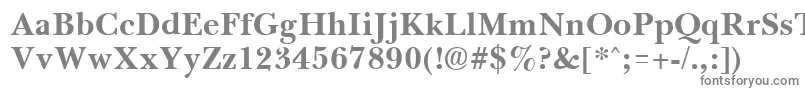 フォントBassetBold – 白い背景に灰色の文字