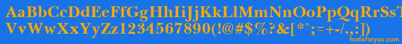 Шрифт BassetBold – оранжевые шрифты на синем фоне