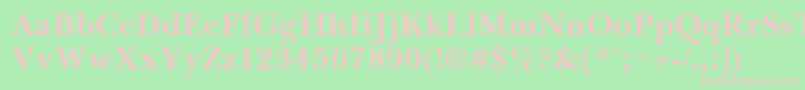 BassetBold Font – Pink Fonts on Green Background