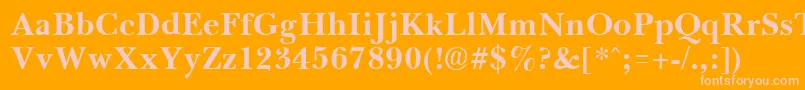 フォントBassetBold – オレンジの背景にピンクのフォント