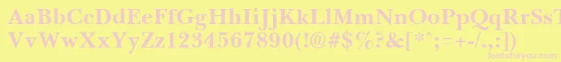 BassetBold Font – Pink Fonts on Yellow Background