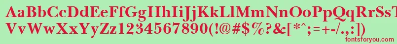Шрифт BassetBold – красные шрифты на зелёном фоне