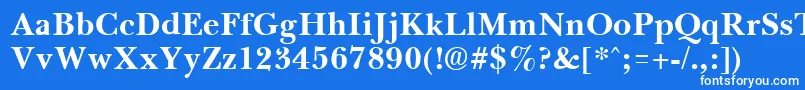 フォントBassetBold – 青い背景に白い文字