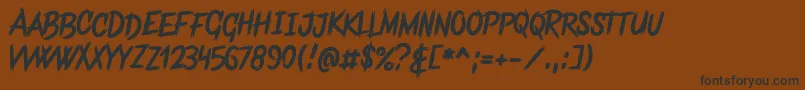 FrankentypePersonalUseOnly Font – Black Fonts on Brown Background