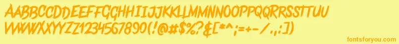 fuente FrankentypePersonalUseOnly – Fuentes Naranjas Sobre Fondo Amarillo