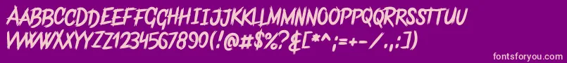 FrankentypePersonalUseOnly Font – Pink Fonts on Purple Background