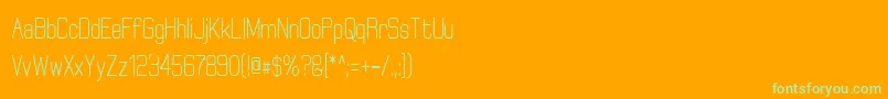 ElgethyBoldCondensed-fontti – vihreät fontit oranssilla taustalla
