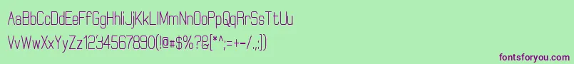 ElgethyBoldCondensed Font – Purple Fonts on Green Background