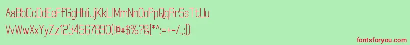 フォントElgethyBoldCondensed – 赤い文字の緑の背景