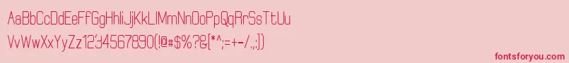 フォントElgethyBoldCondensed – ピンクの背景に赤い文字