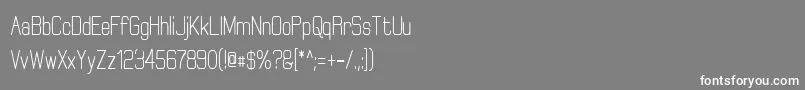 フォントElgethyBoldCondensed – 灰色の背景に白い文字
