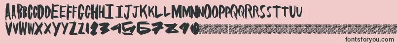 Brushsome Font – Black Fonts on Pink Background