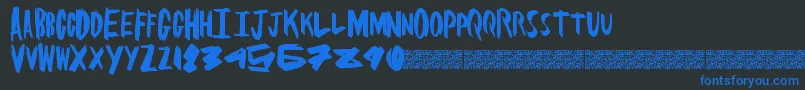 Brushsome Font – Blue Fonts on Black Background