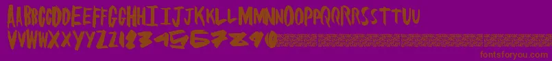 Brushsome Font – Brown Fonts on Purple Background