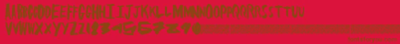 Brushsome Font – Brown Fonts on Red Background