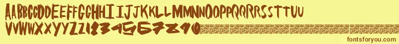 Brushsome Font – Brown Fonts on Yellow Background