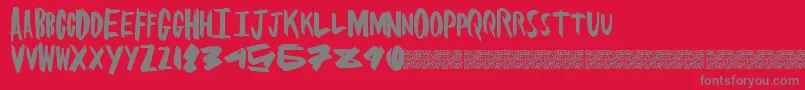 Brushsome Font – Gray Fonts on Red Background