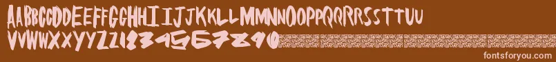 Brushsome Font – Pink Fonts on Brown Background