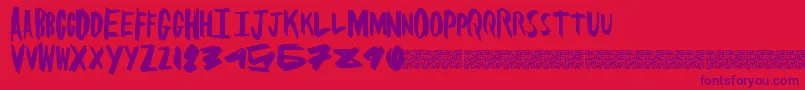 Brushsome Font – Purple Fonts on Red Background