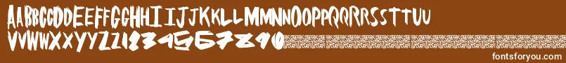 Brushsome Font – White Fonts on Brown Background