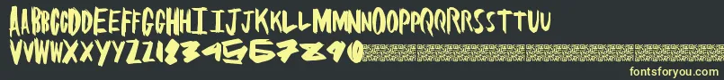 Brushsome Font – Yellow Fonts on Black Background