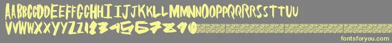 Brushsome Font – Yellow Fonts on Gray Background