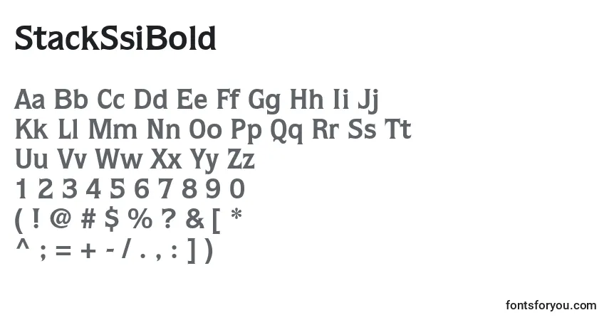 StackSsiBold-fontti – aakkoset, numerot, erikoismerkit