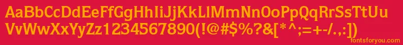 StackSsiBold Font – Orange Fonts on Red Background