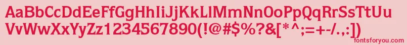 フォントStackSsiBold – ピンクの背景に赤い文字