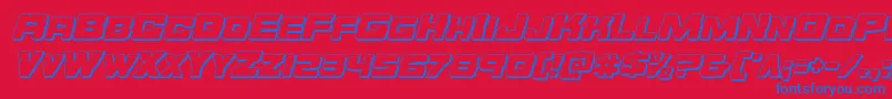 Orecrusher3Dital Font – Blue Fonts on Red Background